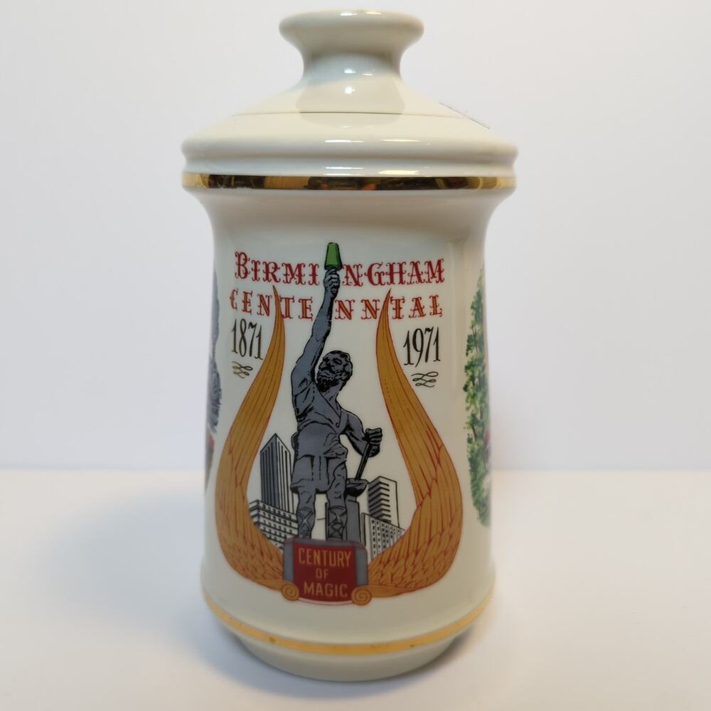 Vintage 1972 Porcelain Decanter - Old Fitzgerald Prime - Birmingham Centennial